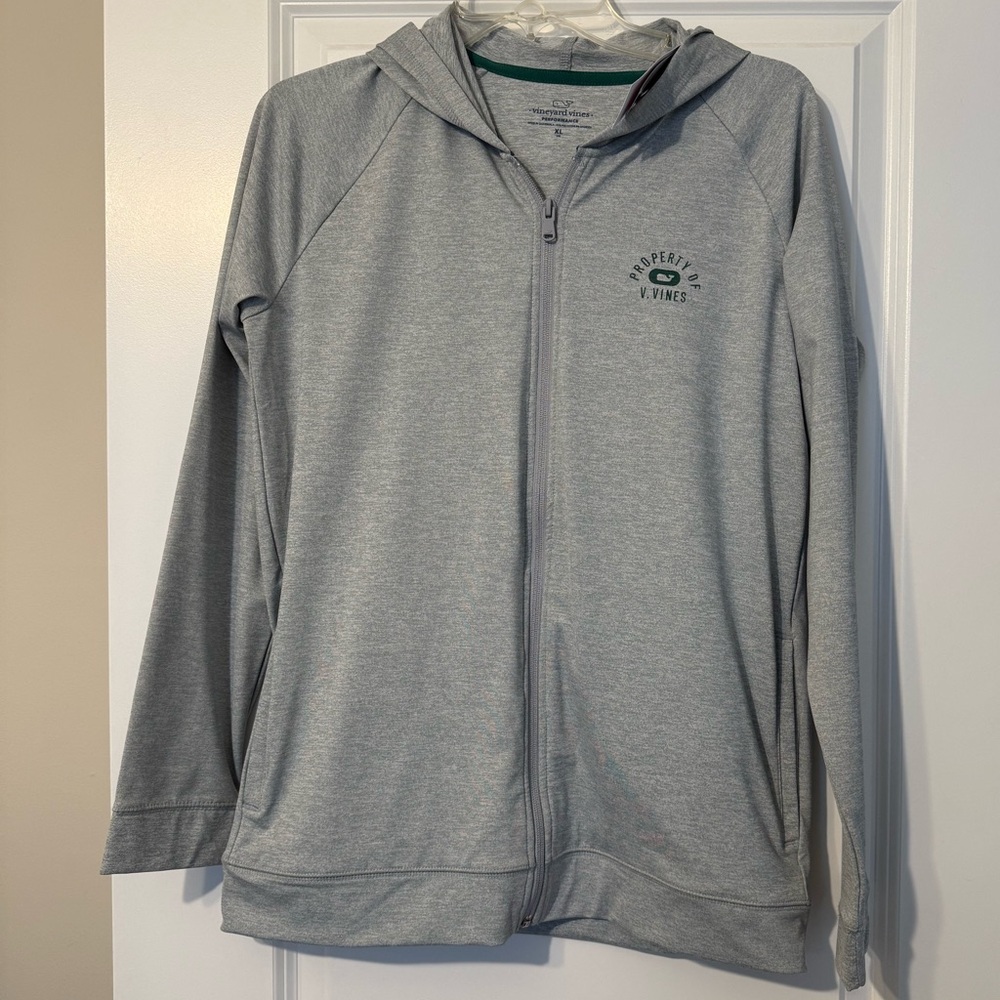 Vineyard Vines Gray Performance Zip up Hoodie